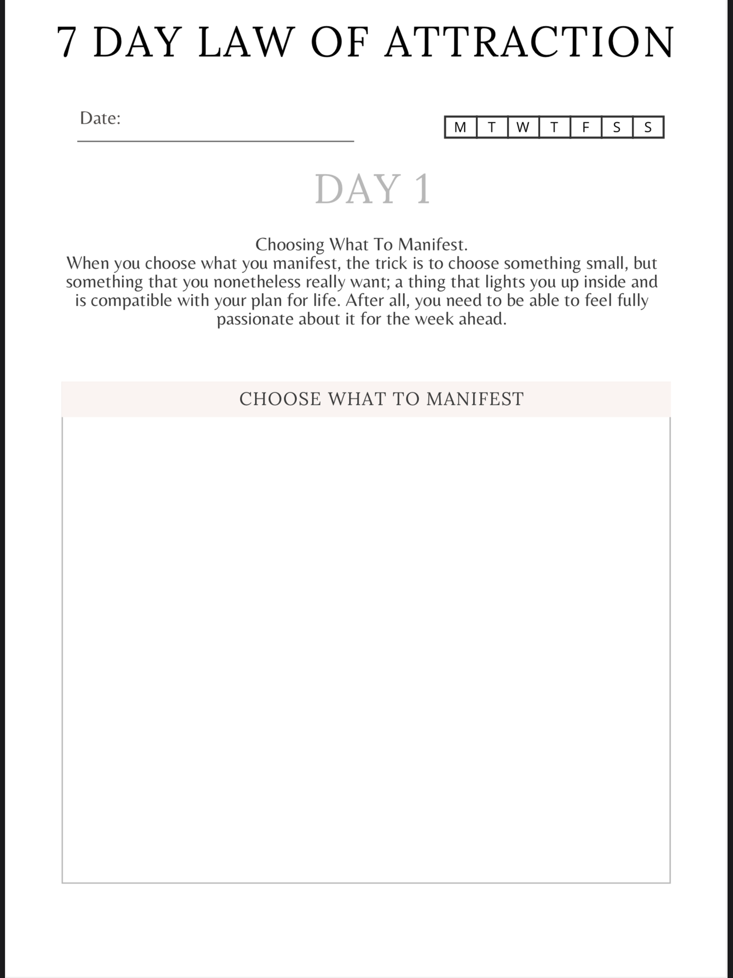 Law of Attraction Journal