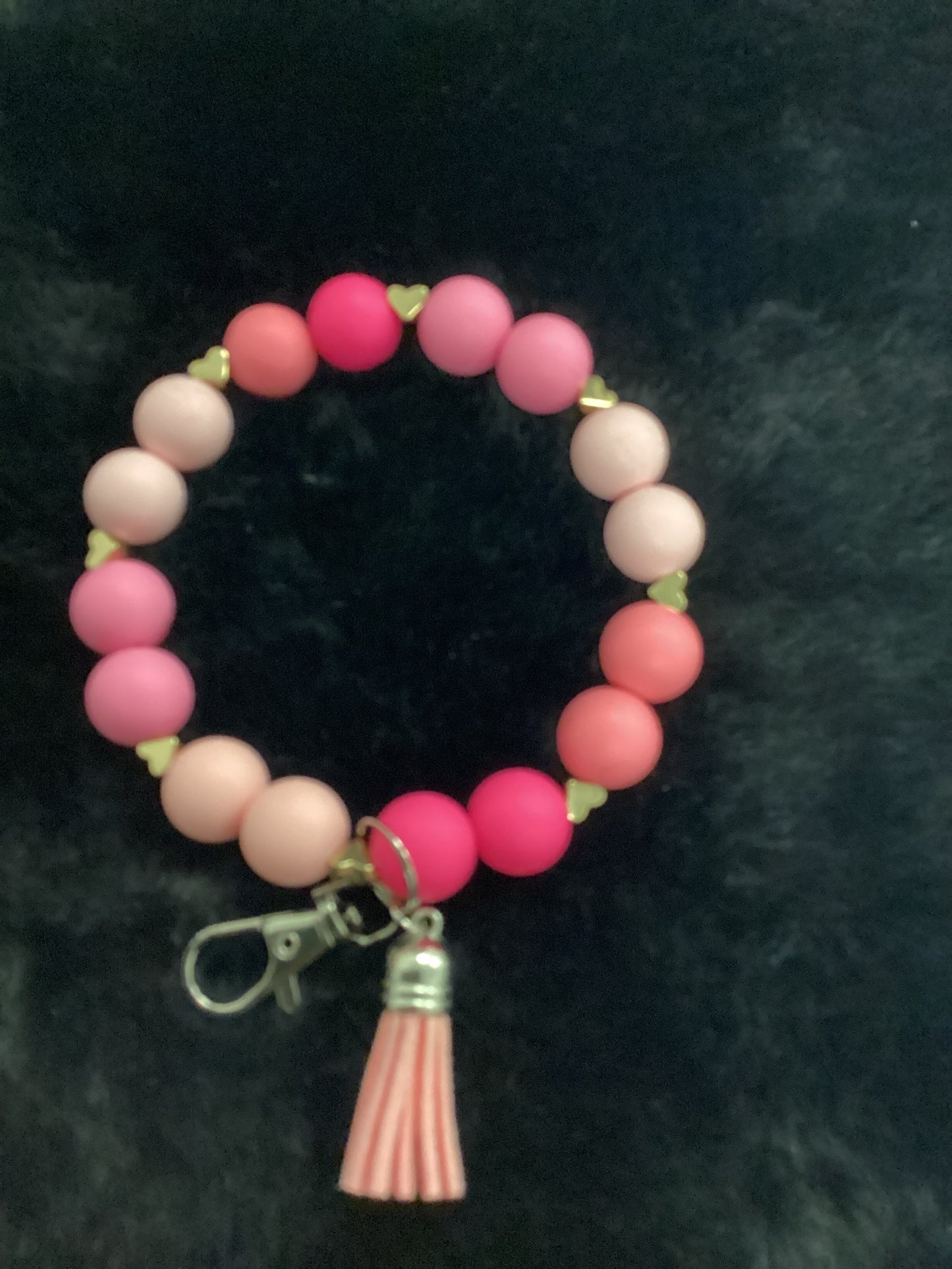 Candy Keychain Pretty Hearts and Pink