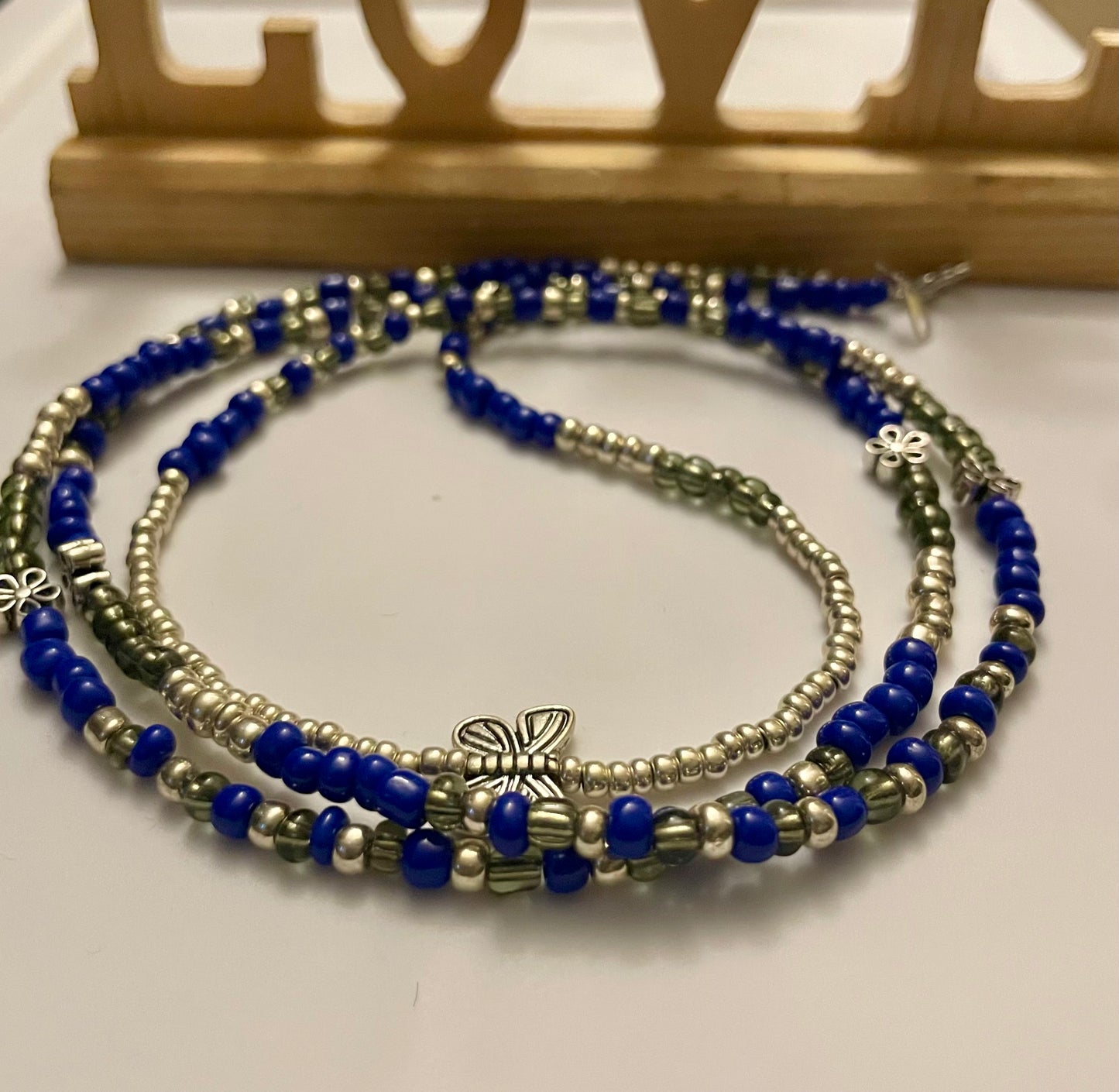 Waistcandy My Love Is Blue and Silver