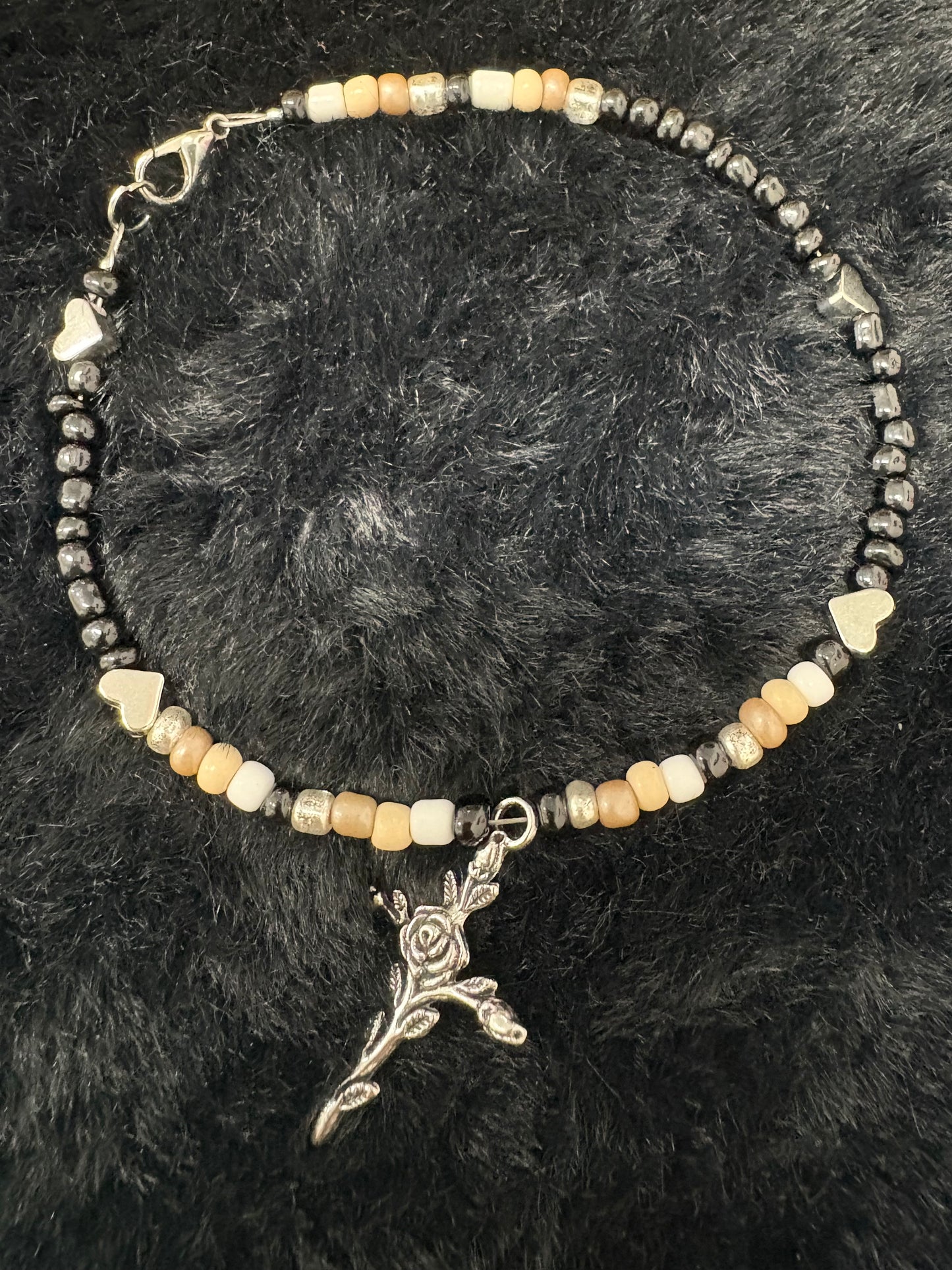 Earth Tones w/ Flower Cross and Hearts