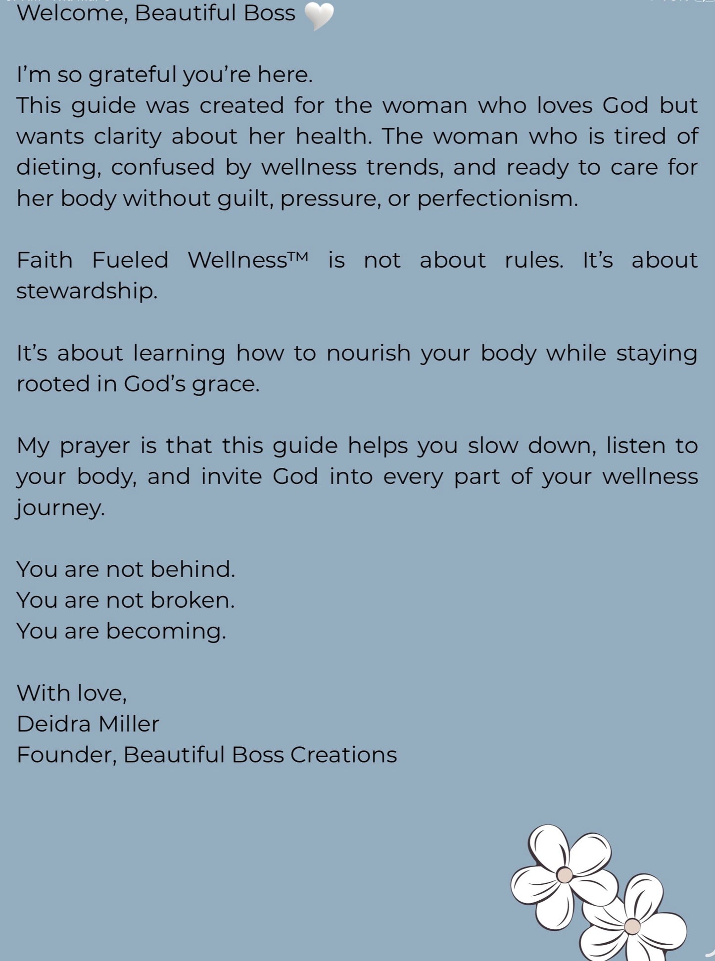 Faith Fueled Wellness Guide