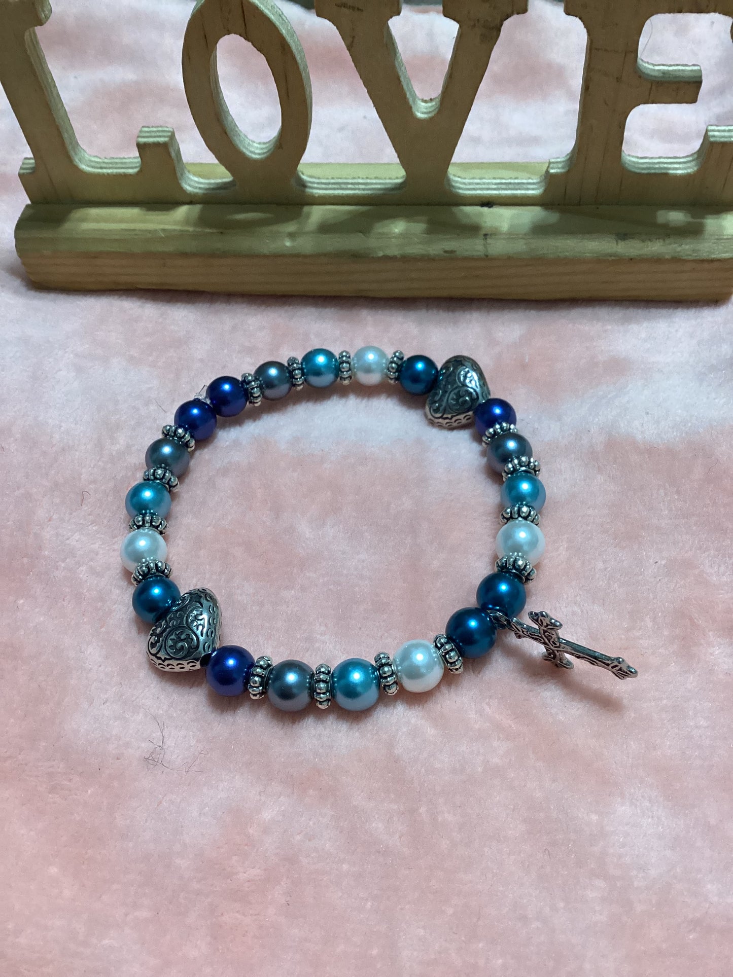 Cross and Hearts Bracelets