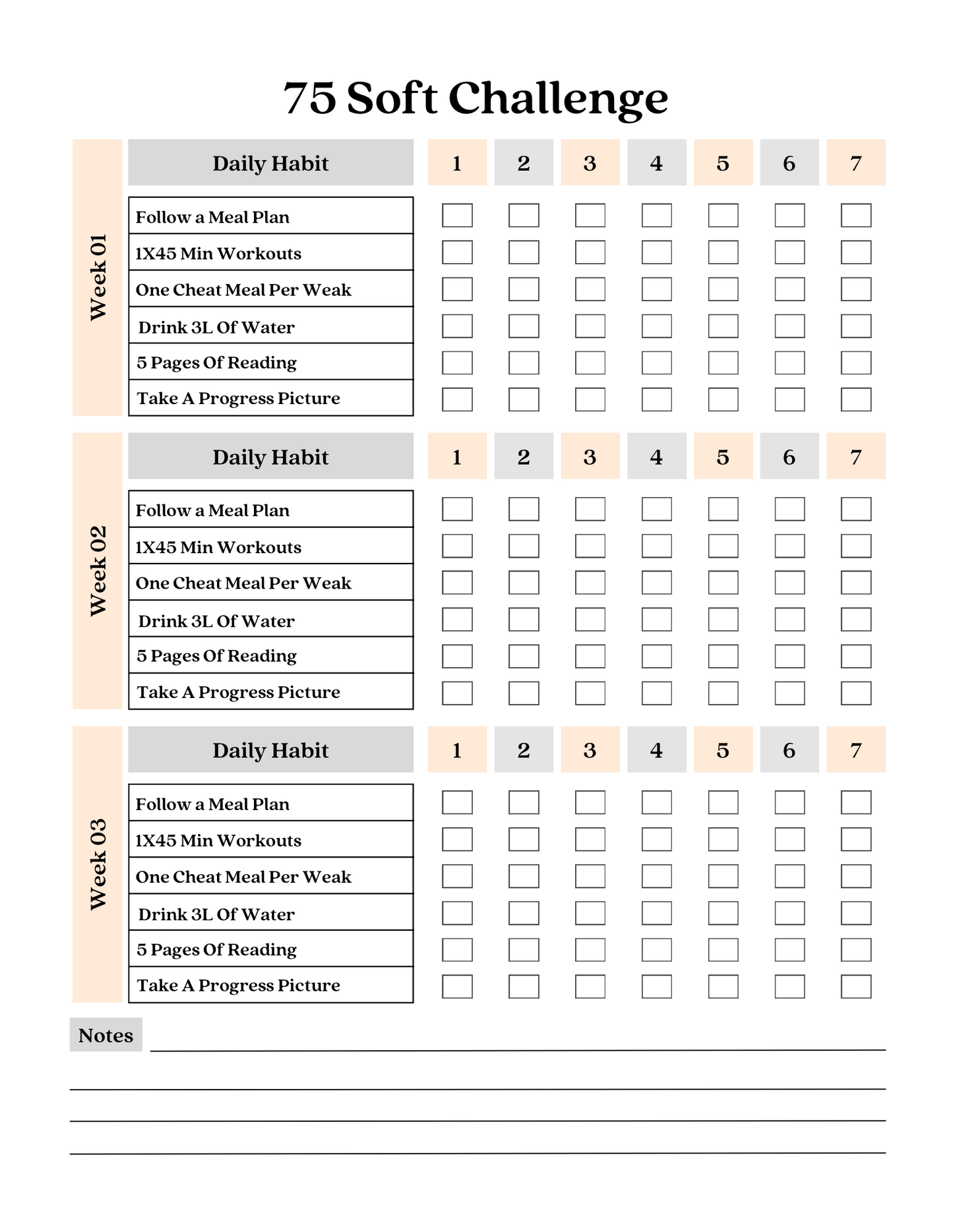 75 Soft Challenge Tracker