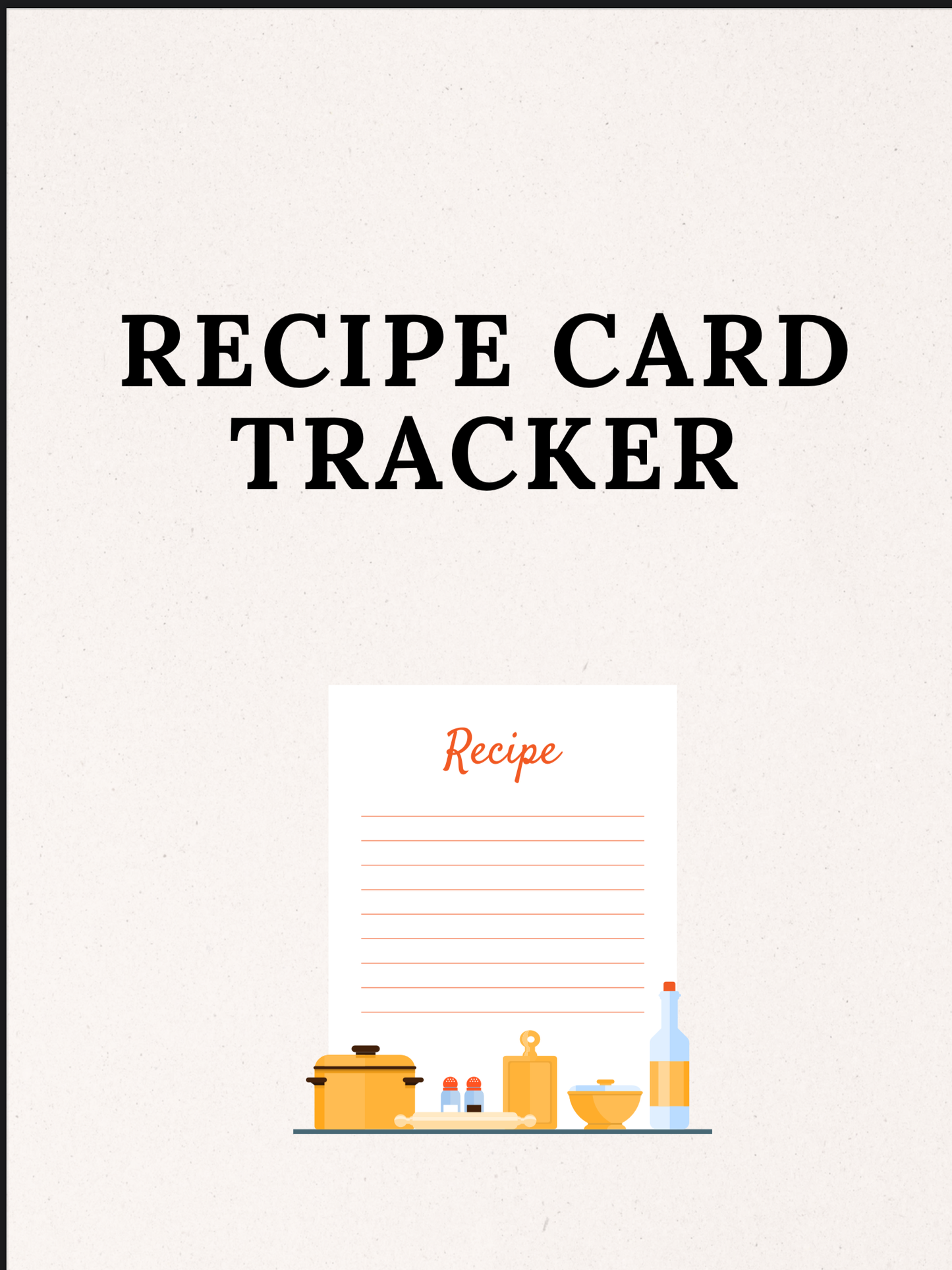 Recipe Card Tracker