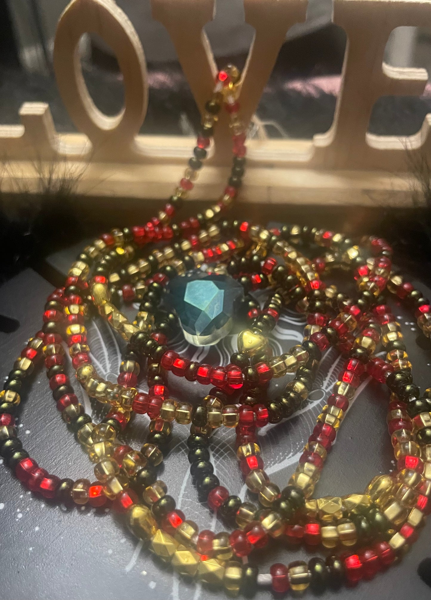 Red and Gold Waistbeads for Beautiful Bosses