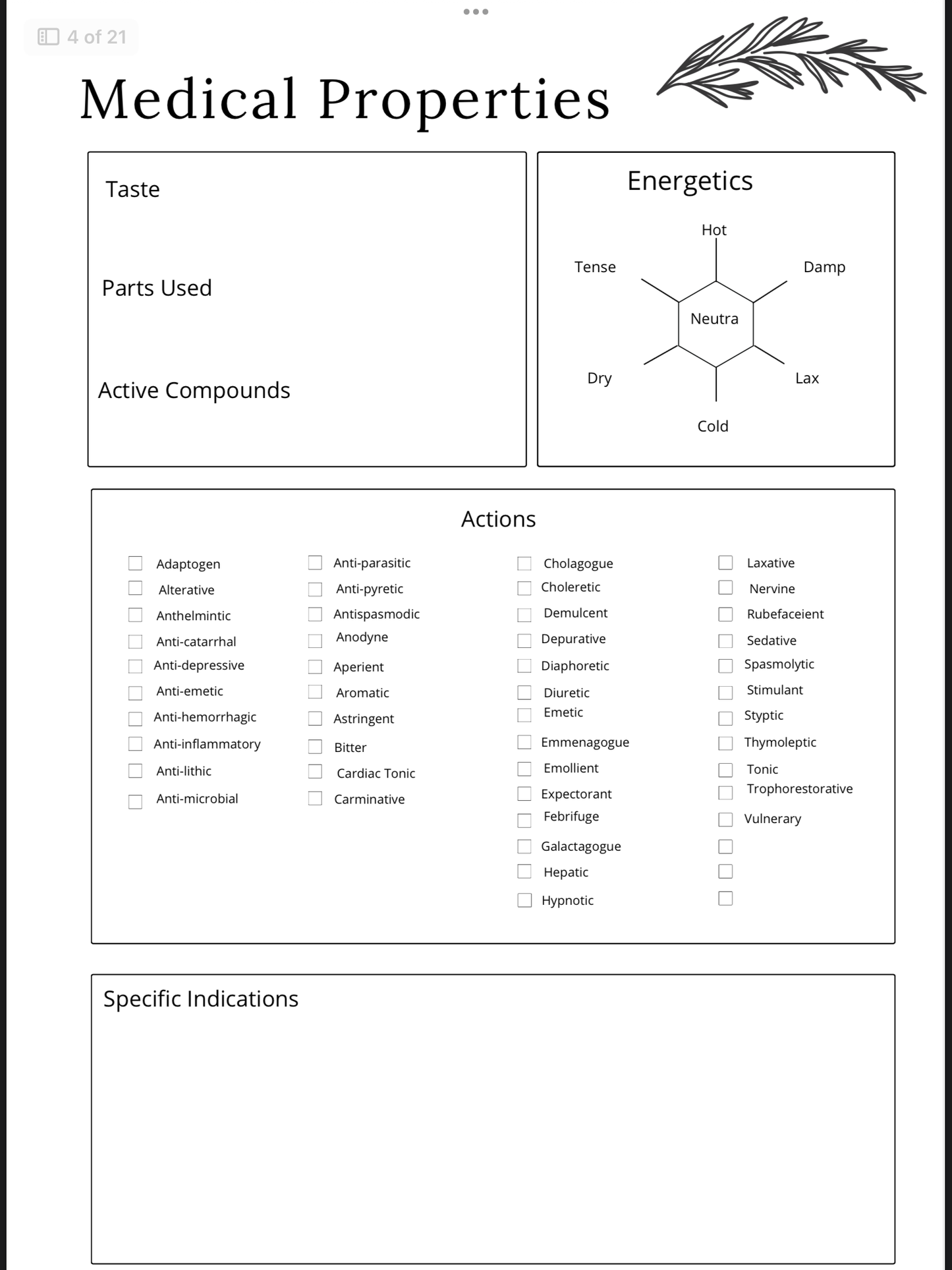 Herbs & Essential Oils Planner