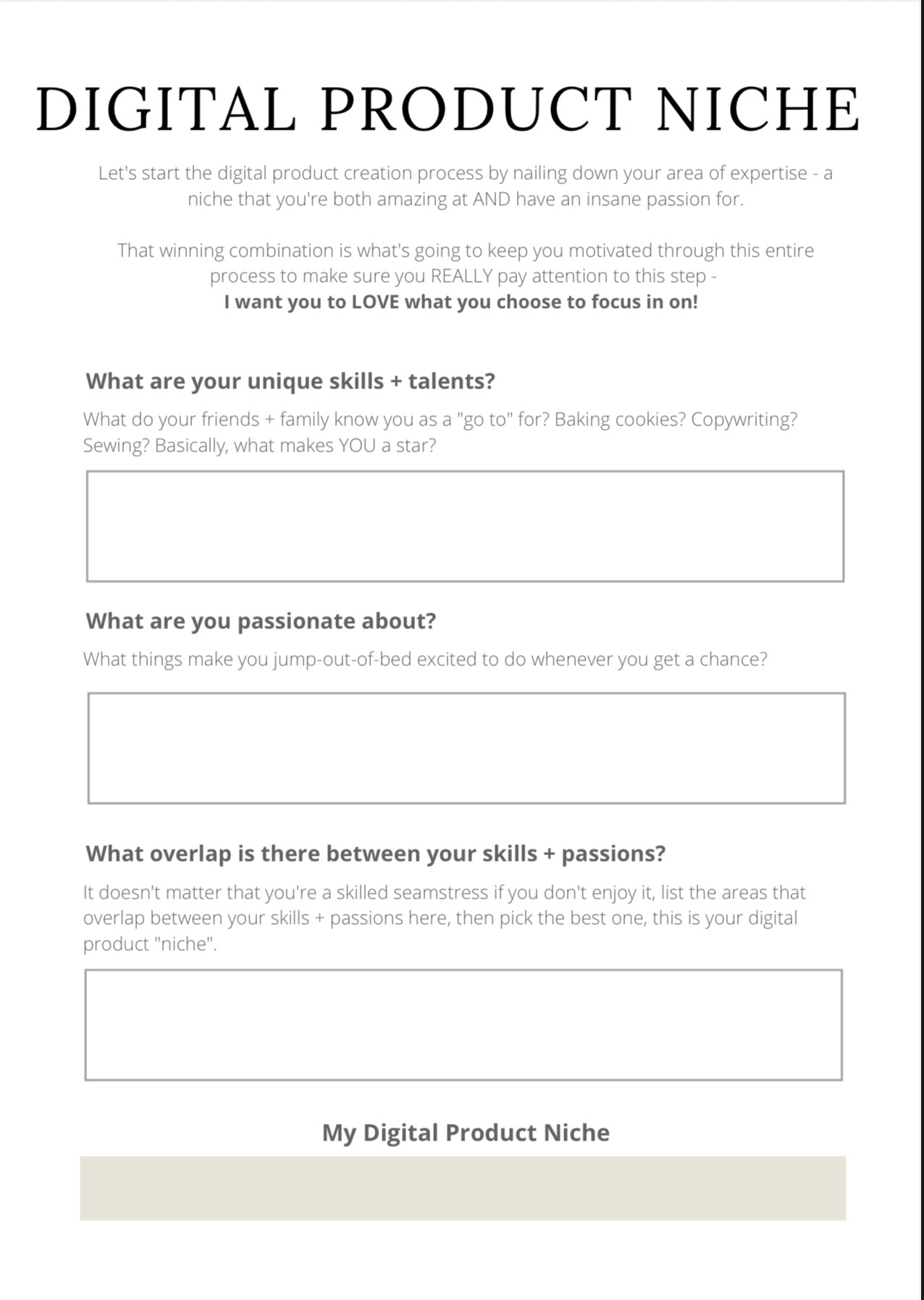 Digital Product Planner
