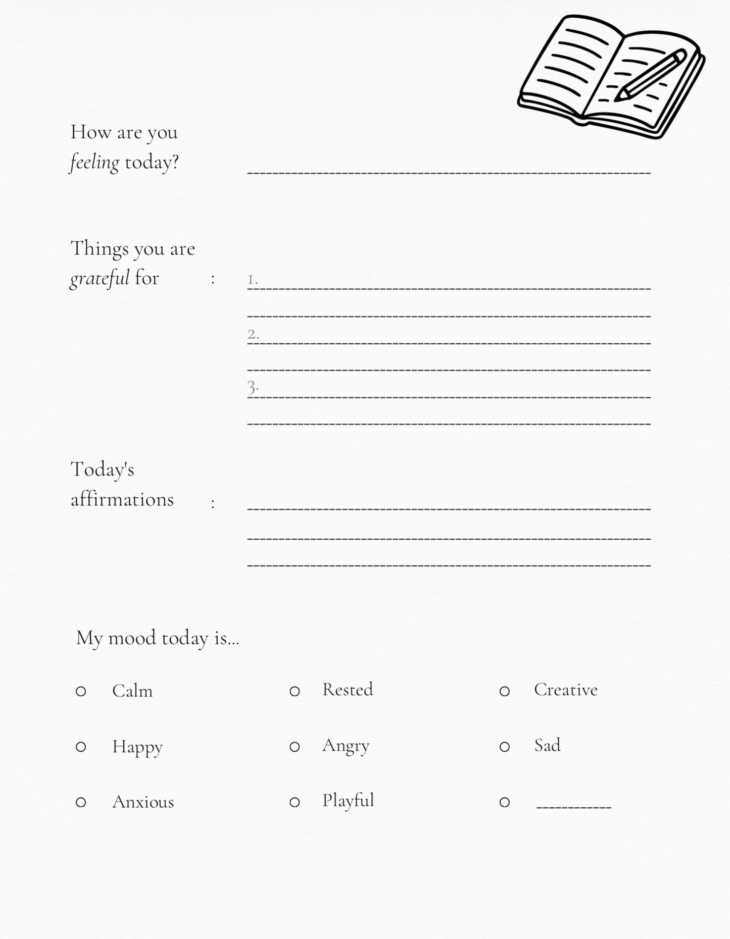 Self Discovery and Growth Journal