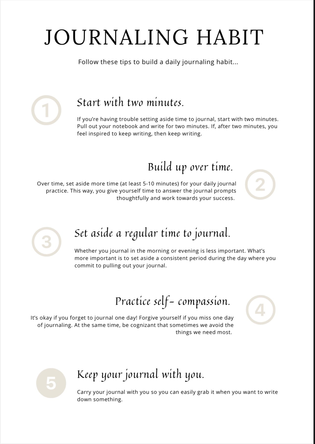 Calming Your Mind Journal