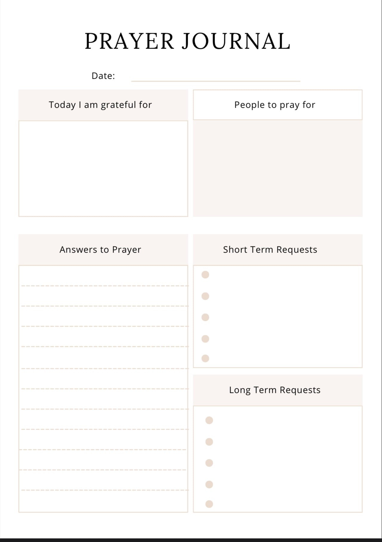 Prayer Journal