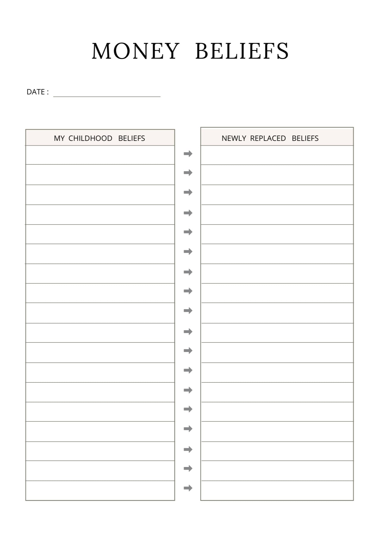 Money Mindset Journal